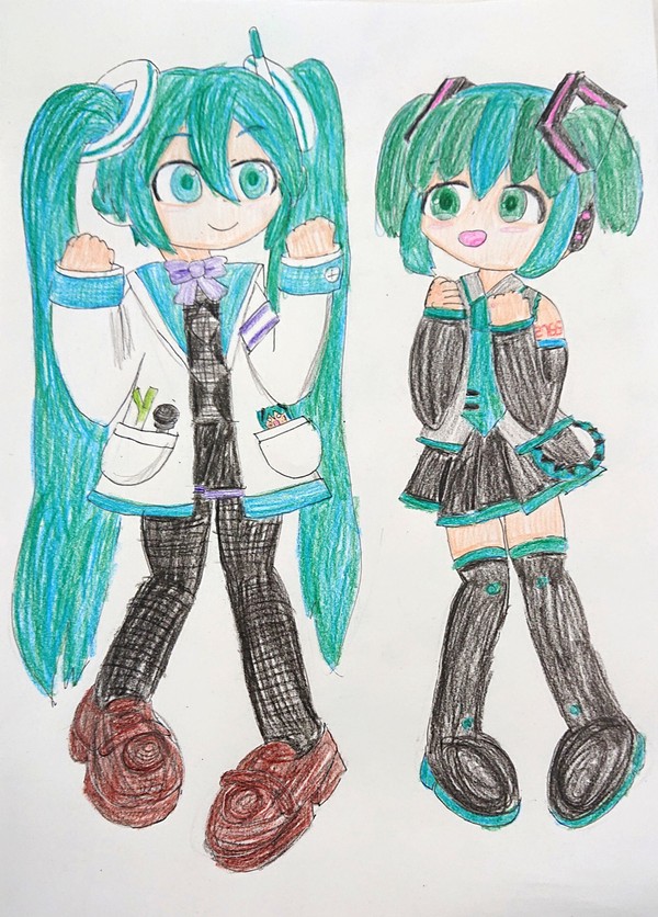 ミクちゃんとまきなちゃん
