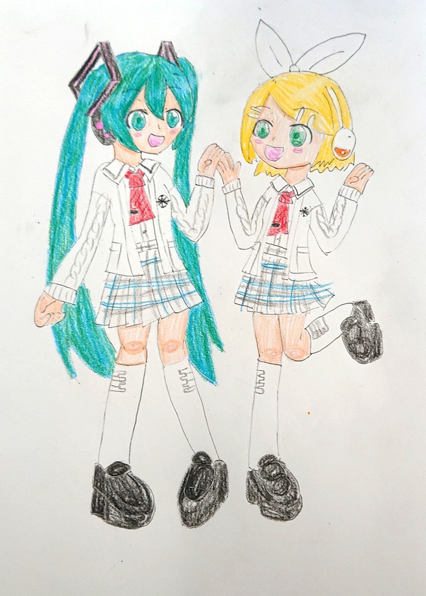 ミクちゃんとリンちゃん