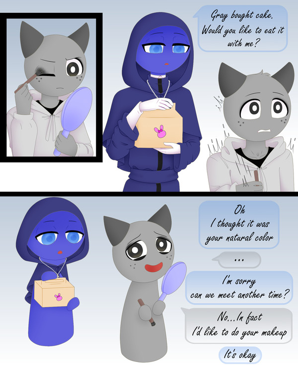 GrayJevin with makeup