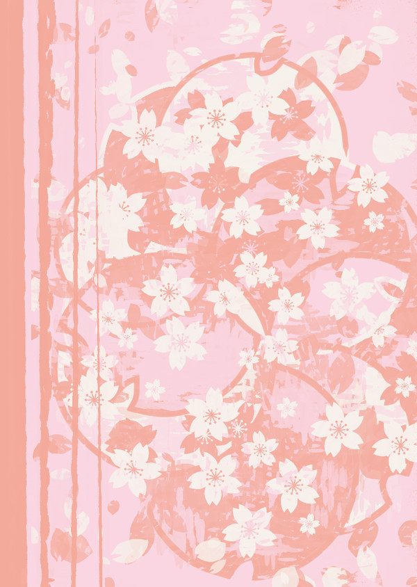 小説表紙素材案 三色チャレンジ桜