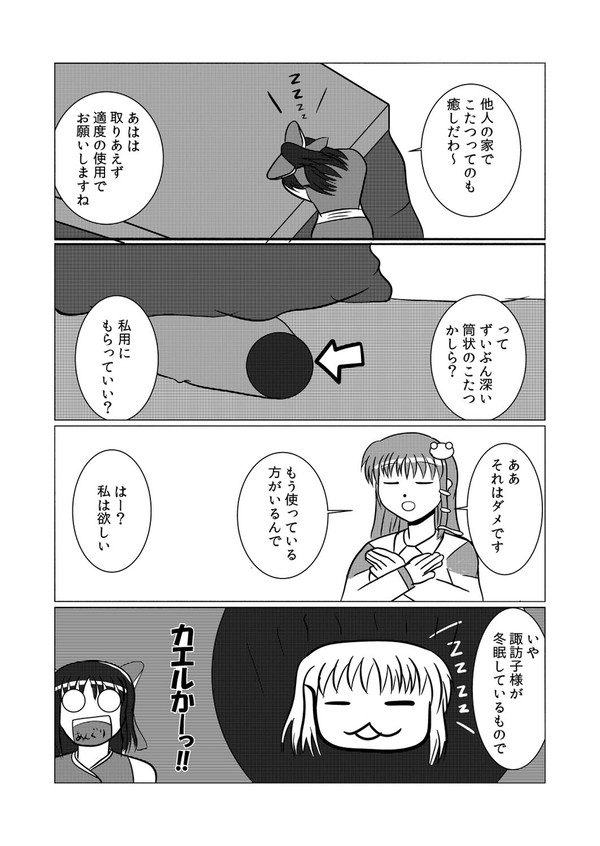 他人の家で防寒したら訳の分からない丸いものがあった。
