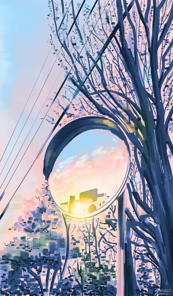 夕日