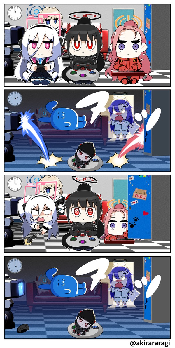 深夜にみんなでゲームをするちびリオ会長