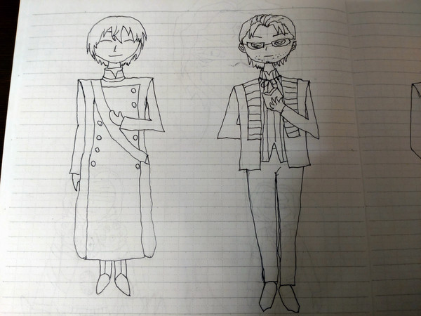 エルエルフとグレゴール神父と合体絵