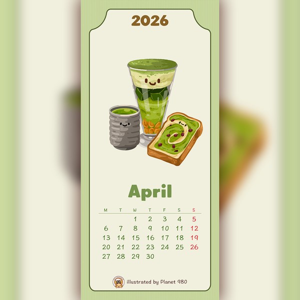 【2026 April Wallpaper】- Matcha - 1/2