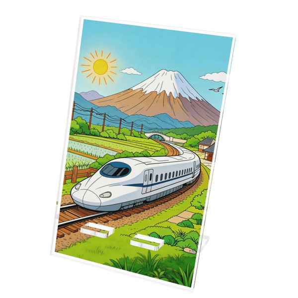 新幹線と風景：アクリルフォンスタンド・コレクション（3種まとめ）