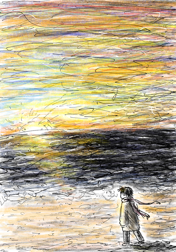 夜明けと少年