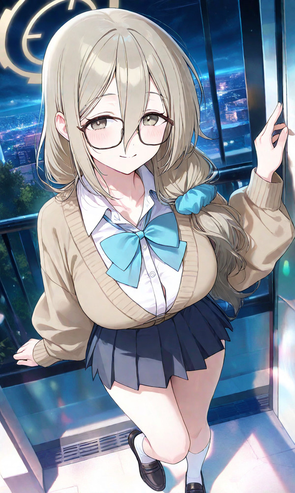 【AI絵】制服アカネといちゃいちゃ孕まセックス
