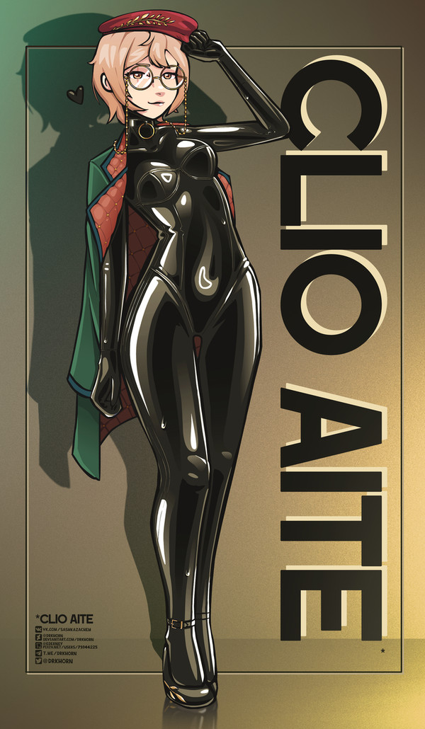 Clio Aite in catsuit