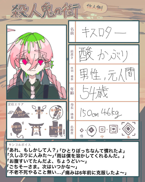 殺人鬼の街参加させてもらいます…!!