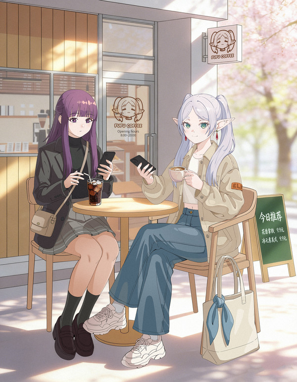 喝咖啡的芙莉莲