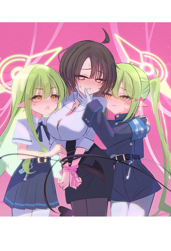 ヒカリとノゾミに挟まれる女先生