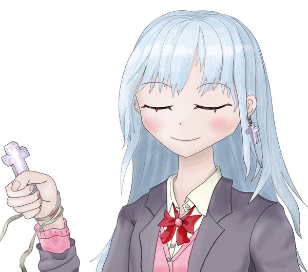 盲目の少女(包帯有り無し)