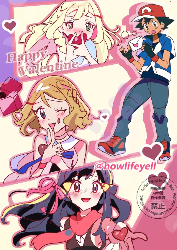 サトシ×ヒカリ　リーリエ　セレナ　ヒロイン集❤