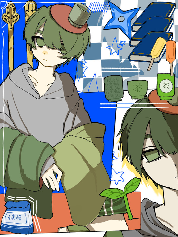 いえもんさんの髪は意外と暗め