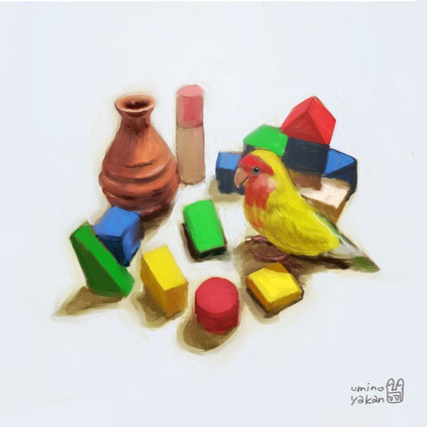 つみき、常滑焼、コザクラインコ