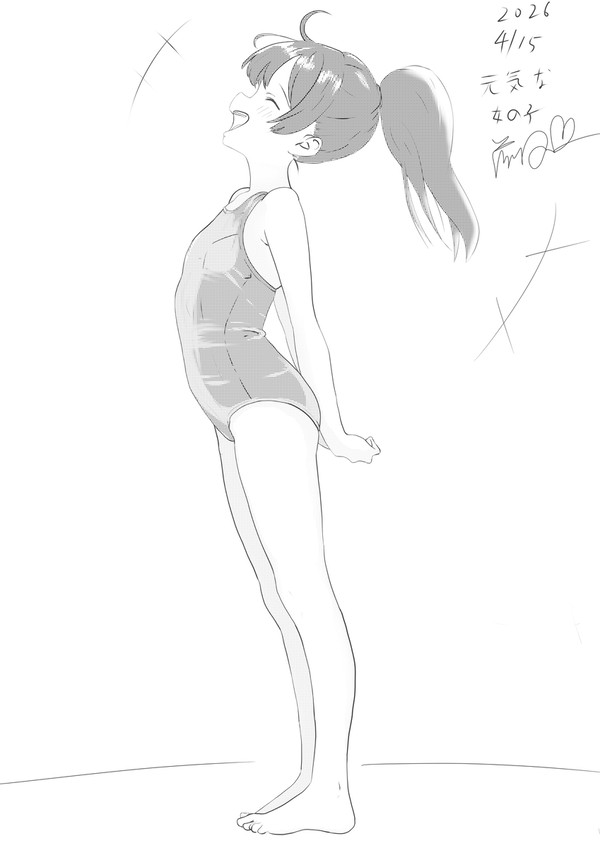 元気な女の子の素足