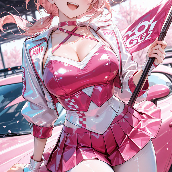 レースクィーンで応援するよ♡