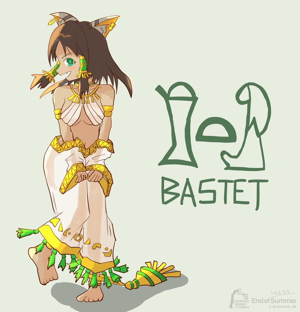 褐色エジプト猫耳ロリ