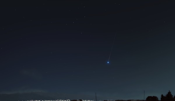 ふたご座流星群の火球