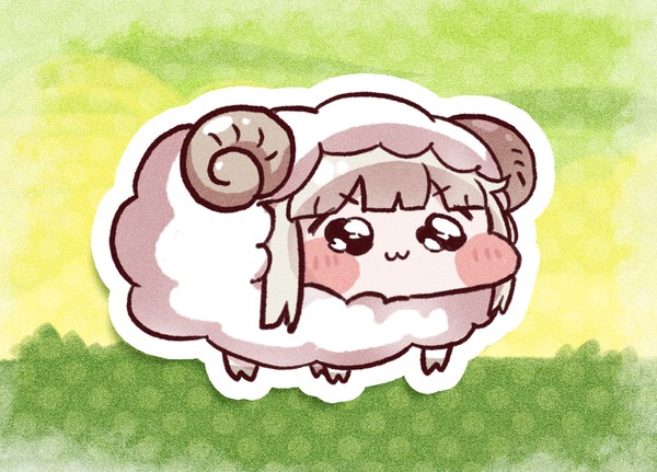ヒツジの群れに紛れ込むｽﾋﾟｷ
