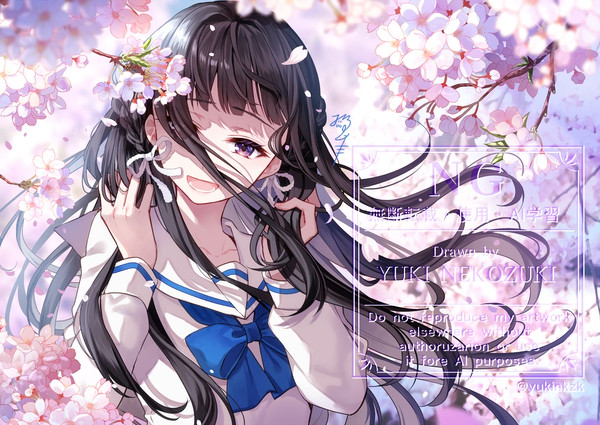 桜に攫われそうな