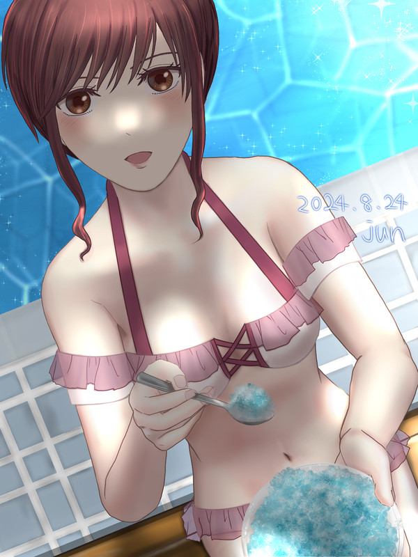 夏イラスト２０２４「食べる？」