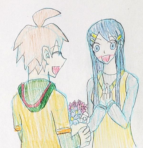 苗舞真ん中バースデーイラスト