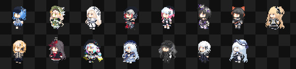 魔法少女ノ魔女裁判全員ドット絵
