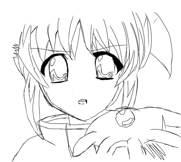 イラスト練習（高町なのはトレス絵）