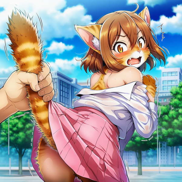 猫の尻尾!