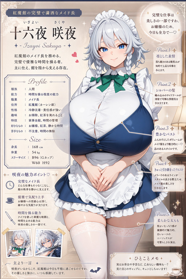AIが考えた咲夜さんのプロフィール