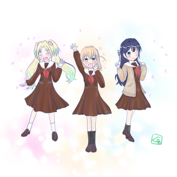 日野下花帆、村野さやか、大沢瑠璃乃