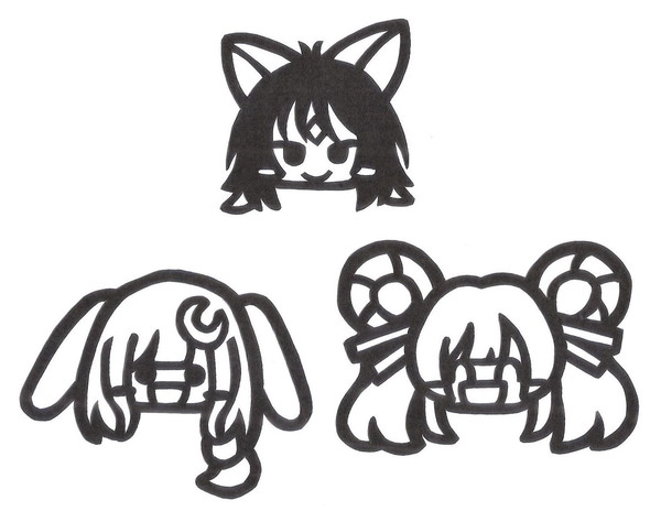 切り絵『プチ超かぐや姫!』