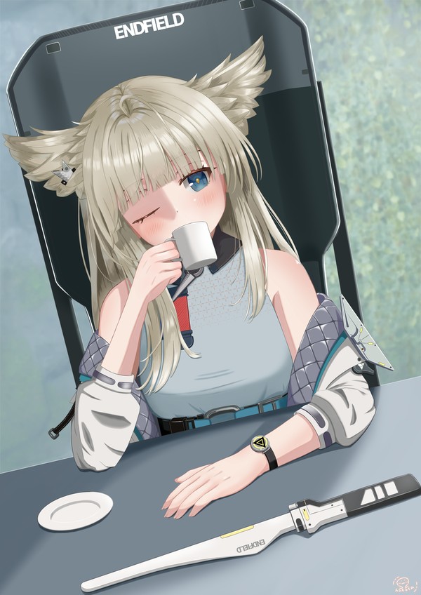 休憩中のペリカちゃん