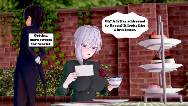 Scarlet reads a Letter
