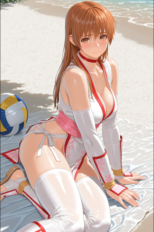 ビーチバレーで負けてしまったかすみさん
