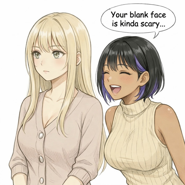 無表情こわいって...