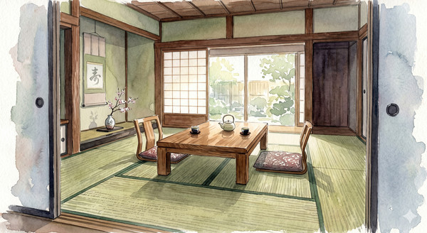【フリー背景素材】和室のイラスト素材集【AI生成】