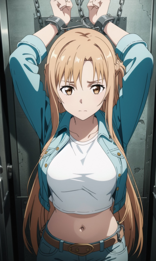 結城明日奈(アスナSAO) 私服へそ出し拘束集