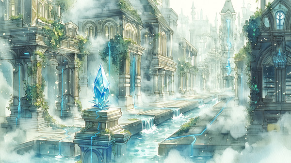 【フリー背景素材】水の都イラスト素材集【AI生成】