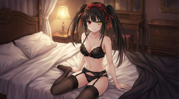 AI Tokisaki Kurumi in Bedroom