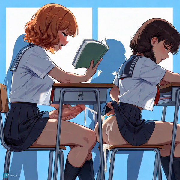 【ふたなり】委員長のお尻にぶっかけ