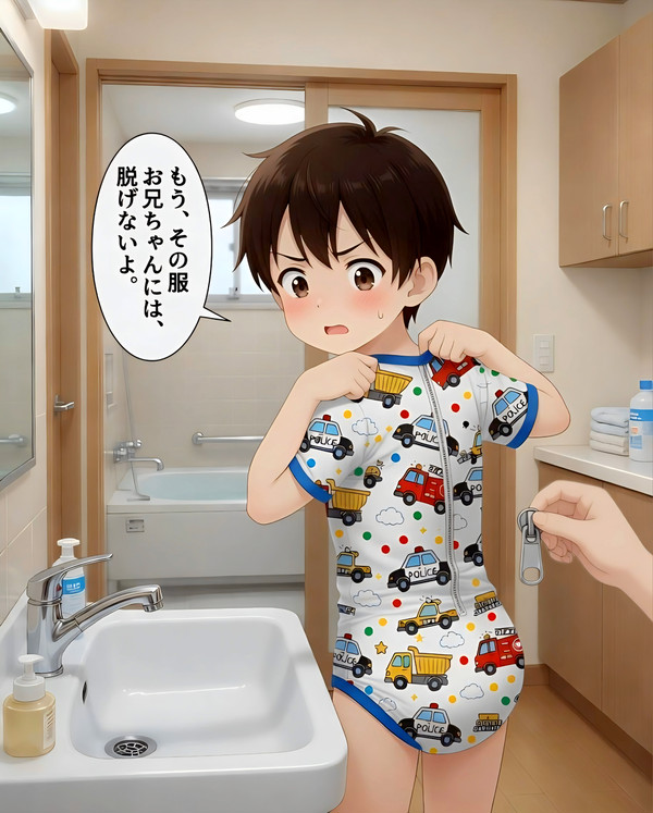 特別なロンパース、ユウキ(パラレルおむつな兄弟)(ミニ小説付き)