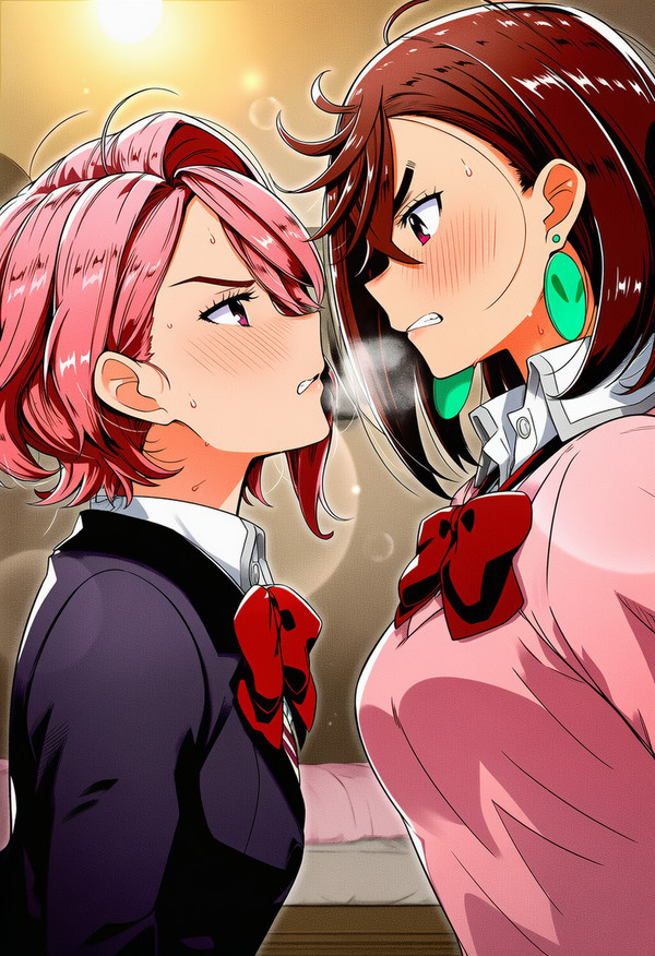 リク絵 綾瀬桃 vs 白鳥愛羅 レズバトル