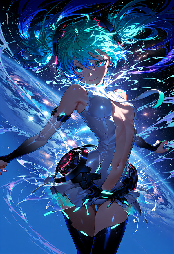 宇宙にいる初音ミク