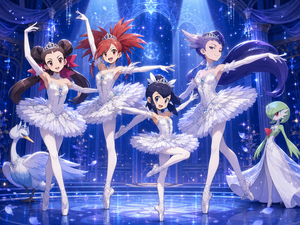 ポケモン女性キャラバレリーナ　ホウエン・シンオウジムリーダー