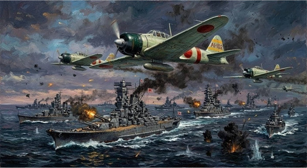 海軍ニ大スター : 赤城零戦 / 戦艦大和