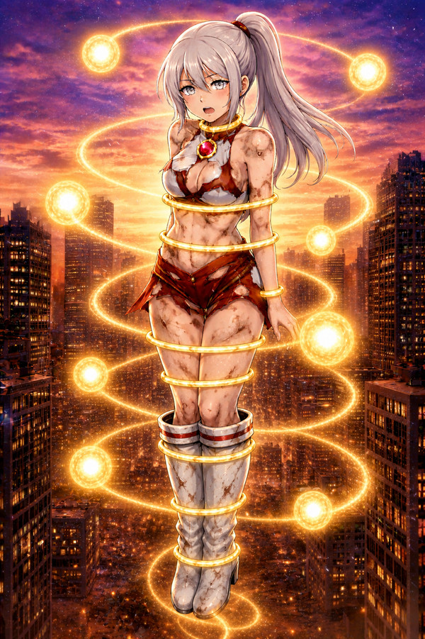 『悪魔と天使の間に・・・』（ボツ絵）