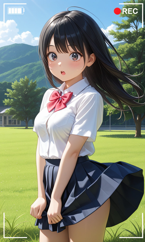 風の強い日はパンチラのチャンス